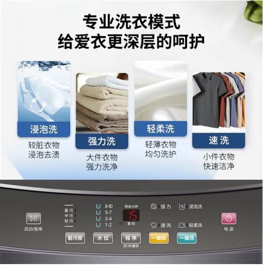海尔洗衣机（252068）10公斤波轮全自动家用大容量直筒双动力防止缠绕洗脱一体机 【星蕴银】双动力款XQS100-M528 商品图1