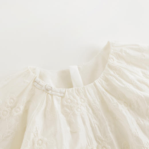 【马克珍妮 芦芙】新款 女童新中式天丝绣花宽松连衣裙 240166 商品图2