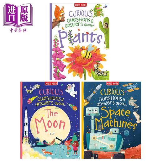 预售 【中商原版】 好奇的答案3册 英文科普绘本 Curious Questions & Answers about 太空船The Space Machines 植物Plants 月亮Moon 商品图1