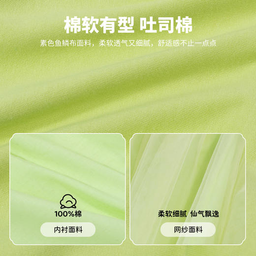 迪士尼2024春季新款女童长袖连衣裙中小童网纱公主裙舒适百搭卫衣裙ZD1DQ003 商品图4