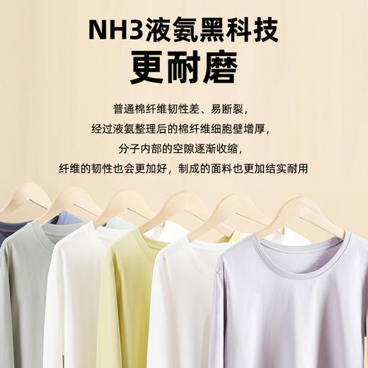【截止今日24点】长绒棉液氨长袖T恤 商品图3