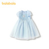 巴拉巴拉儿童裙子新款夏装网纱裙女童连衣裙甜美公主裙国风裙 商品缩略图4