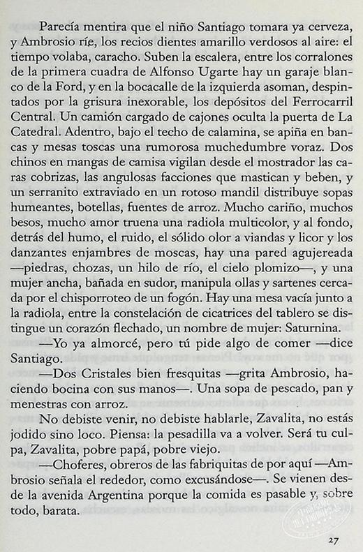 【中商原版】略萨 酒吧长谈 CONVERSACION EN LA CATEDRAL 西班牙文原版 MARIO V LLOSA 2010年诺贝尔文学奖得主 文学 商品图5