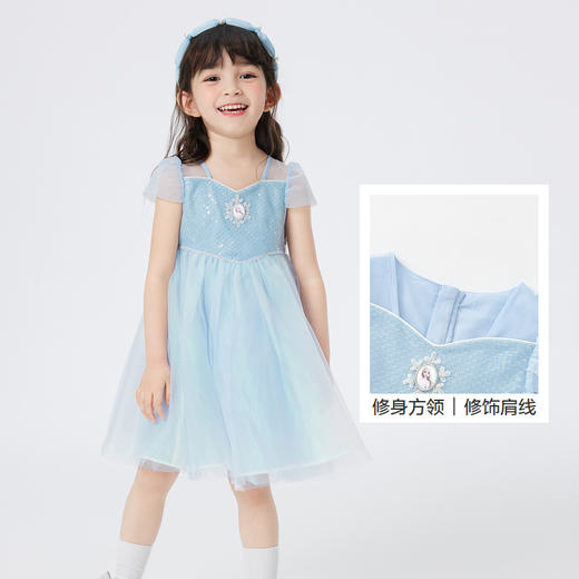 巴拉巴拉儿童裙子新款夏装网纱裙女童连衣裙甜美公主裙国风裙 商品图3