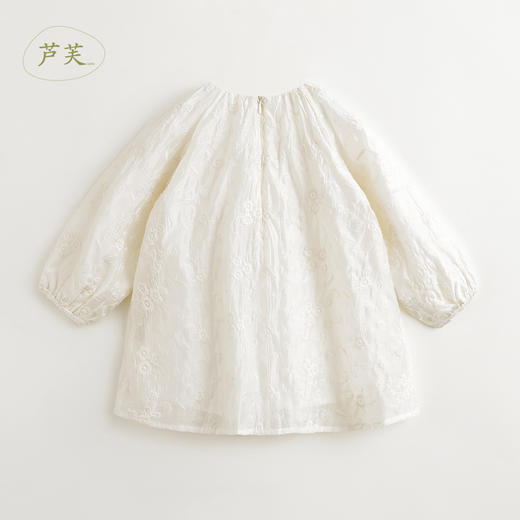 【马克珍妮 芦芙】新款 女童新中式天丝绣花宽松连衣裙 240166 商品图1