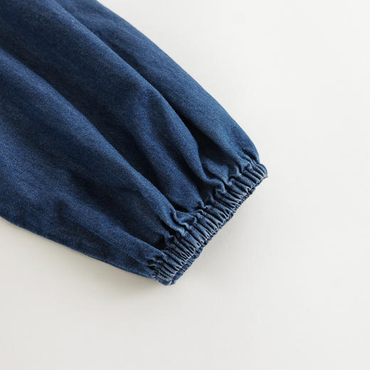 【马克珍妮 芦芙】女童娃娃领绣花牛仔连衣裙儿童裙子春款240163 商品图3