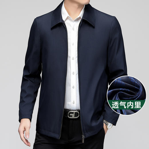 【新款DSZ】大依优型大码翻领外套夹克加肥加大肥佬休闲上衣男士胖子商务 商品图0