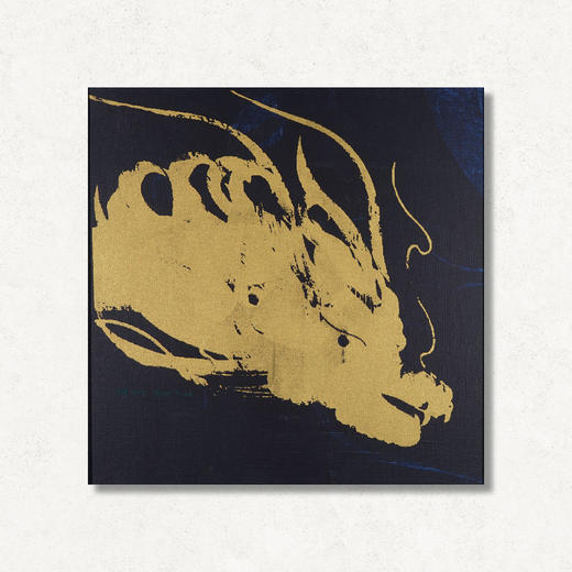 SHM067 孙洪敏《祥龙》40*40CM 布面油画 手绘原作  已装框（白色木制）艺术家本人特供 仅有1张现货顺丰包邮 商品图0