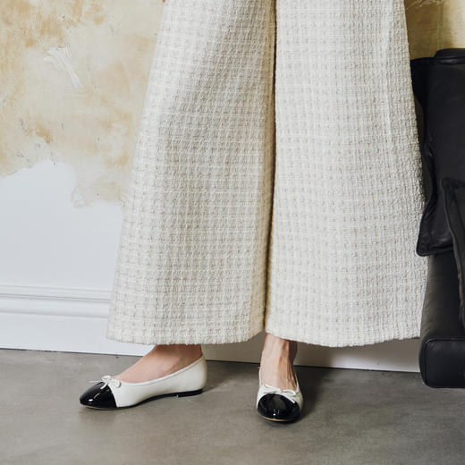 Julia Heuer 优雅时髦拼色平底芭蕾鞋 商品图1
