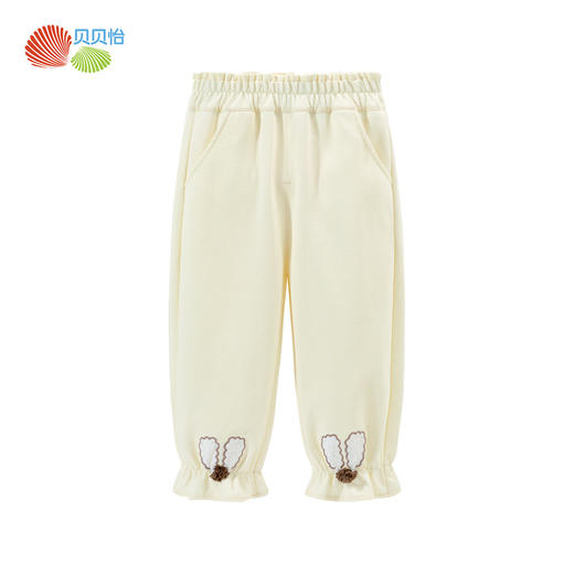 贝贝怡童装女童裤子2024春季新款宝宝洋气春秋长裤宽松舒适休闲裤ZB1DK011 商品图8