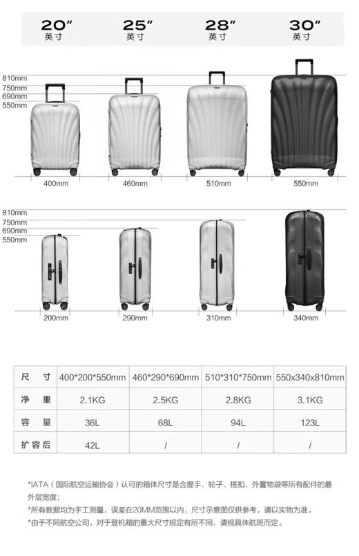 新秀丽贝壳盒耐用行李箱 商品图5