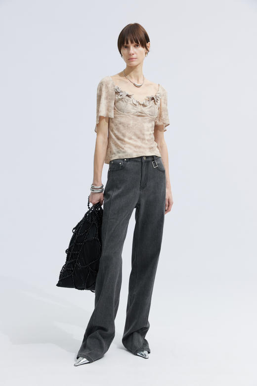 直筒牛仔裤 商品图0