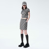 SELFWHO 黑色格子半身裙2024早春新款学院风百搭设计感A字短裙子 商品缩略图1