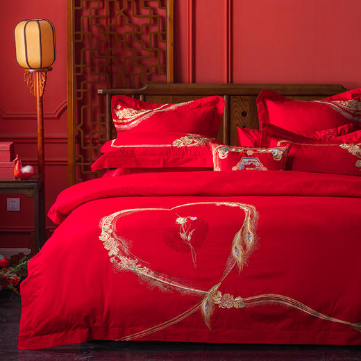 多喜爱 喜玫瑰婚庆床上用品六件套 心动cs 商品图1