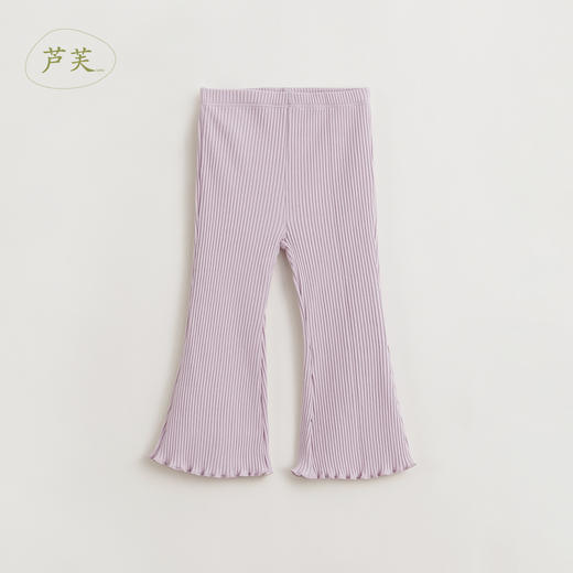 【马克珍妮 芦芙】女童弹力微喇针织打底裤春装新款喇叭裤240230 商品图0