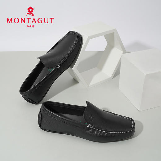 梦特娇经典简约百搭乐福鞋舒适不挤脚套脚男鞋 商品图4