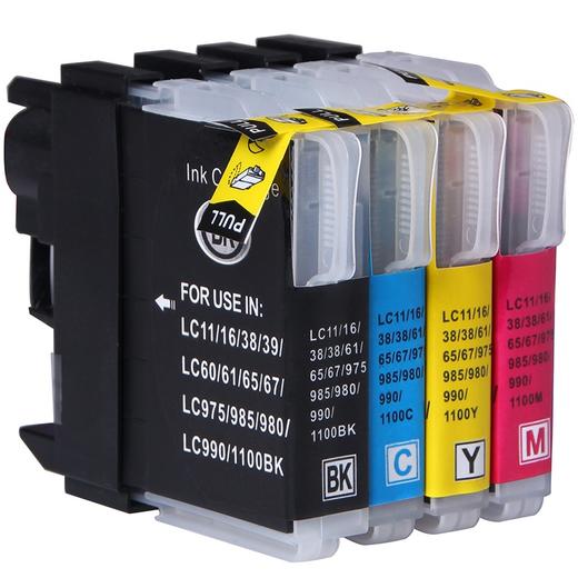 绘威LC975墨盒 适用兄弟MFC-J220 J265W J410 J415W DCP-J125 J315W J515W brother打印机墨盒 墨水 四色套装 商品图1