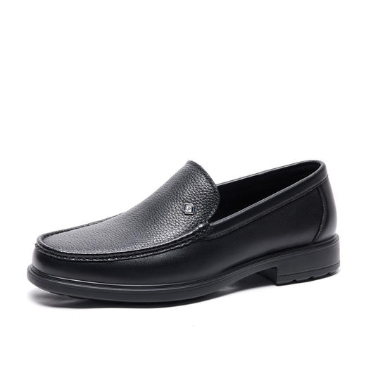 【羊皮+牛皮】男鞋24春季新商务休闲皮鞋懒人鞋一脚蹬真皮爸爸鞋 商品图3