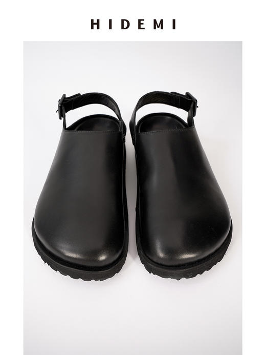 HIDEMI进口小牛皮一脚蹬时装厚底勃肯鞋 商品图11