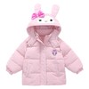 韩国儿童装女童冬装卡通羽绒服加绒保暖不透风连帽外套潮 商品缩略图4