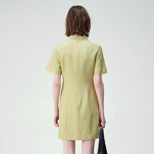 SELFWHO 新中式国风旗袍连衣裙2024新款春复古盘扣收腰设计感裙子 商品图3