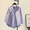 春装新款【白衬衫女内搭外穿 休闲上衣】宽松日常 设计感小众 棉长袖衬衣潮 商品缩略图3