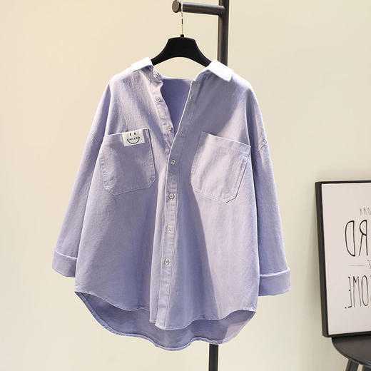 春装新款【白衬衫女内搭外穿 休闲上衣】宽松日常 设计感小众 棉长袖衬衣潮 商品图3