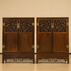 二十世纪 红木透雕螭龙纹方角柜（一对） 商品缩略图0
