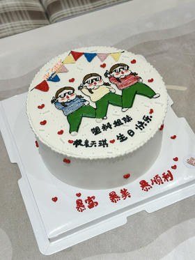 塑料姐妹手绘蛋糕