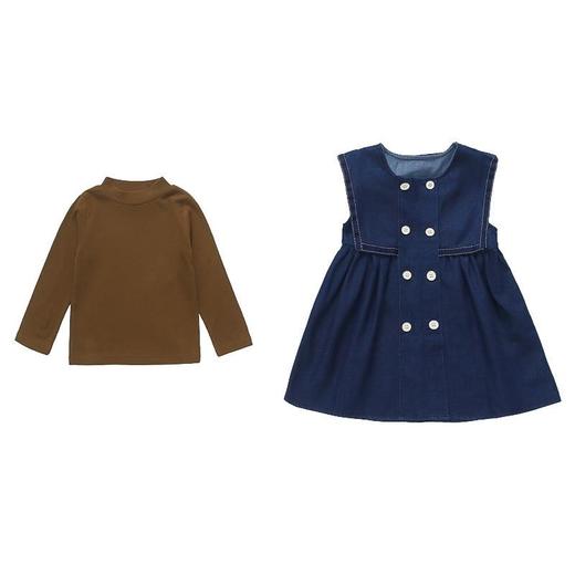 女童双排扣牛仔裙套装2024春季新款韩版两件套洋气童装潮 商品图4