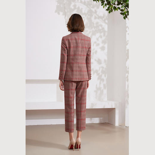 乔万尼英伦格纹通勤绵风羊毛西装EM1B101 商品图3