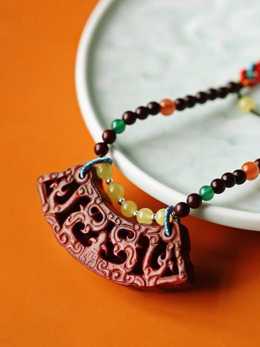 小叶紫檀原创【璟佩】平安锁项链 商品图2