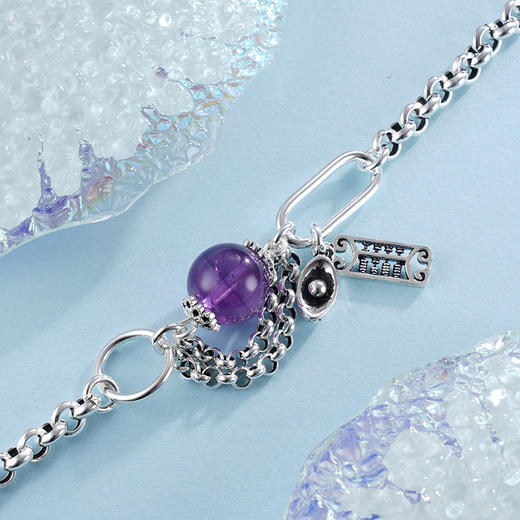 子佩集S925银串珠复古手链【TSB0001-25】紫水晶手链2402 商品图1