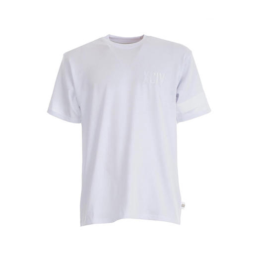 GCDS 男士字母徽标印花棉质圆领短袖T恤 白色 ACC94U020077 WHITE 商品图0