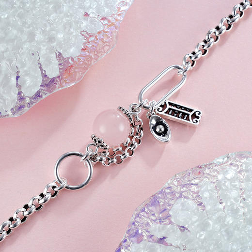 子佩集S925银串珠复古手链【TSB0001-25】粉水晶手链2402 商品图2