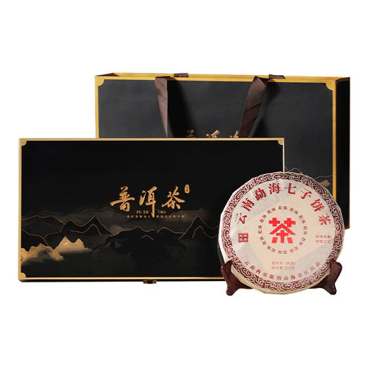 【觅食严选！云南普洱茶熟茶饼礼盒套装】入口鲜活，回甘悠长，香气清醇，一杯好茶敬知己，雅意自在杯中留，357g茶叶过年礼品商务送礼伴手礼年货 商品图4