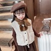 2023秋冬新款儿童羊羔毛马甲男女童加厚保暖韩版洋气纯色马夹童装 商品缩略图1