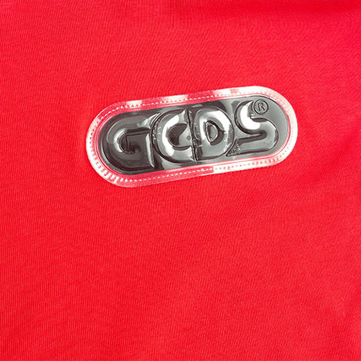 GCDS 男士字母徽标贴花棉质长袖卫衣 红色 AFW19M020015 ROSSO 商品图3