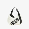 GCDS 女士 COMMA 小号人造毛皮徽标流浪汉包 白色 FW23U50036301 商品缩略图0