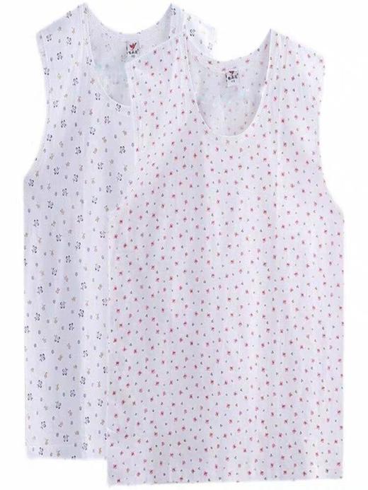 雀说2组装100%全棉女士背心中老年人宽松纯棉老太太内衣无袖打底妈妈装汗衫AL 商品图4