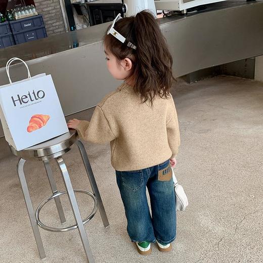 女童圆领洋气毛衣冬季2023新款宝宝韩版洋气打底衣童装潮 商品图3