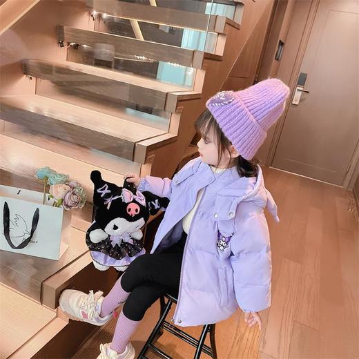 韩国儿童装女童冬装卡通羽绒服加绒保暖不透风连帽外套潮 商品图1