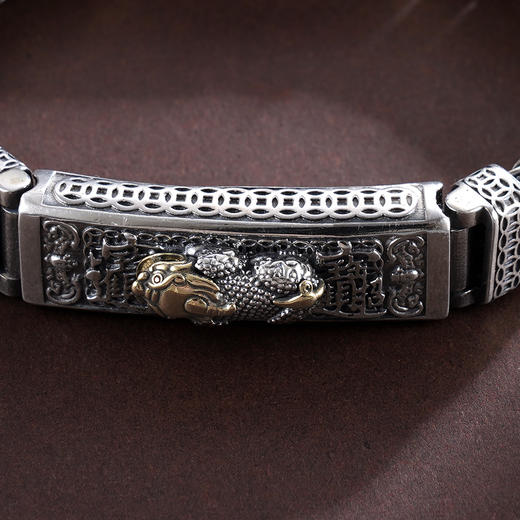 子佩集S925银【招财貔貅】手链【N014-2】仿古2402 商品图2