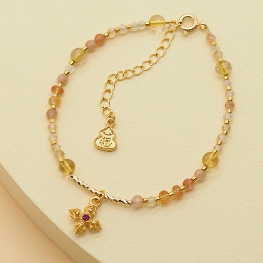 牛首山文创四时吉祥彩宝手链精致白月光手链女款送闺蜜新年礼物 商品图4