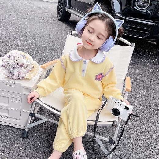 女童毛线花边两件套2024春季新款韩版校园套装休闲童装潮 商品图1