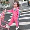 女童连帽彩条套装2024春季新款韩版两件套洋气网红童装潮 商品缩略图0