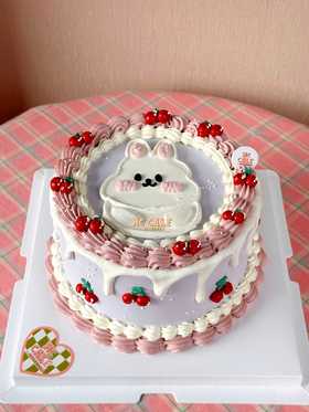 小兔子手绘蛋糕