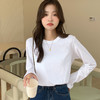 春秋装新款【正肩白色t恤女 宽松长袖】日常百搭 印花纯棉内搭 打底衫上衣潮 商品缩略图14