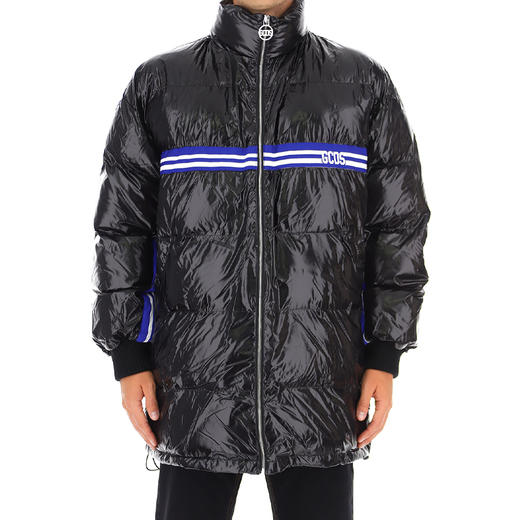 GCDS 男士字母徽标拉链棉服 黑色 AFW19M040030 BLACK 商品图1