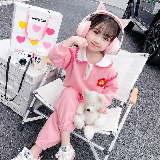女童毛线花边两件套2024春季新款韩版校园套装休闲童装潮 商品图0